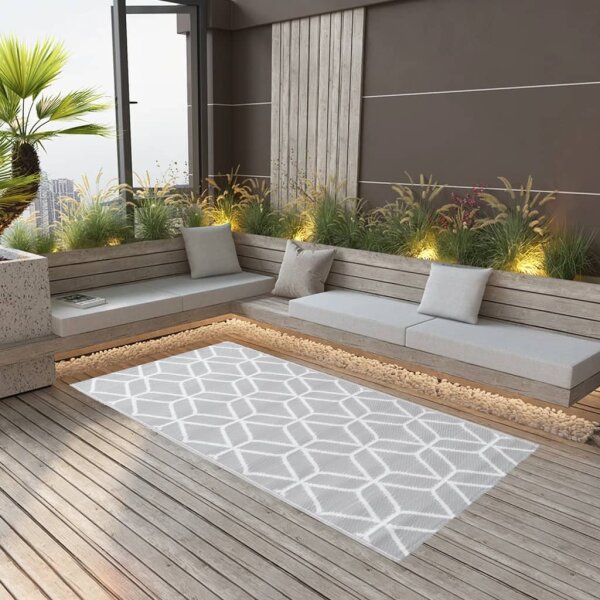vidaXL Outdoor-Teppich ARAKIL Grau 120x180 cm PP Grau 310421