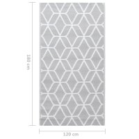 vidaXL Outdoor-Teppich ARAKIL Grau 120x180 cm PP Grau 310421