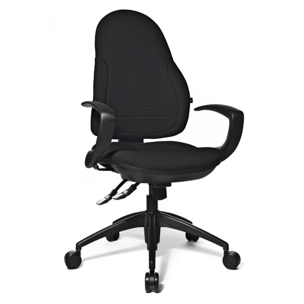 Topstar Drehstuhl orthoSedis 40 bzw. Sitzmöbel schwarzer Bezug G20 & schwarzes Drehkreuz OS40QG20