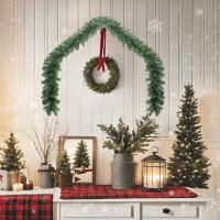 vidaXL Weihnachtsgirlande PVC 5 m Grün 246403