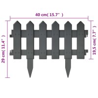vidaXL Rasenkanten 25 Stk. Anthrazit 10 m PP Anthrazit 314683