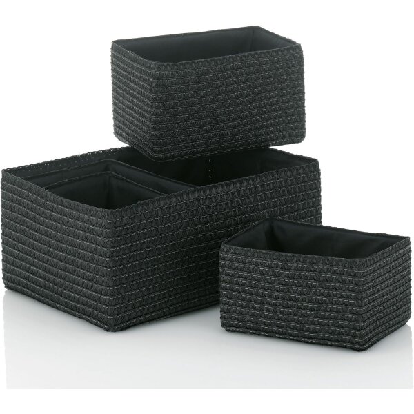 kela Korb schwarz Set 5-teilig Rimossa Korb-Set 21780
