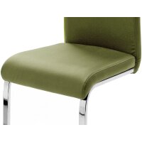 MCA Schwingstuhl 2er Set Köln Kunstleder Olive & Chromgestell KOEC10OL