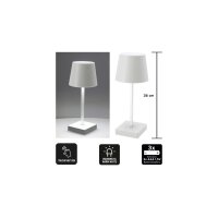 Cepewa LED Tischleuchte weiß 2er Set Touch 26 cm batteriebetrieben warm weiß 56521