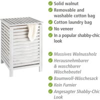 Wenko Wäschetruhe Norway Massivholz weiß lackiert 45x65cm