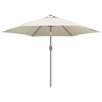 vidaXL Ersatzbezug für Sonnenschirm Sandweiß 300 cm Sandfarbe 313795