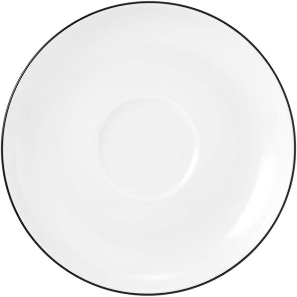 Seltmann Untertasse weiß 14,5 cm Lido Black Line Kombi-Untertasse