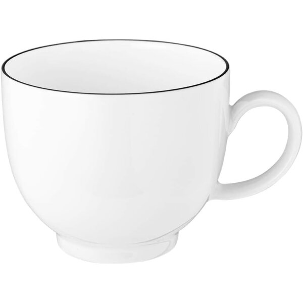 Seltmann Kaffeetasse Kaffee-Obere 0,21l 6er Set Lido Black Line