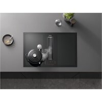 Miele Kochfeld KMDA7476FR integrierter Abzug Ceranfeld autark Dunsthaube schwarz Edelstahl