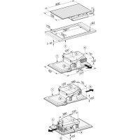 Miele Kochfeld KMDA7476FR integrierter Abzug Ceranfeld autark Dunsthaube schwarz Edelstahl