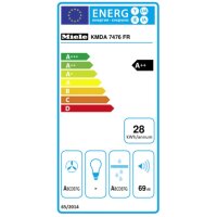 Miele Kochfeld KMDA7476FR integrierter Abzug Ceranfeld autark Dunsthaube schwarz Edelstahl