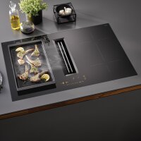 Miele Kochfeld KMDA7473FR-U integrierter Abzug Ceranfeld autark Dunsthaube schwarz Edelstahl #1