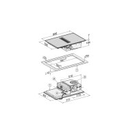 Miele Kochfeld KMDA7473FR-U integrierter Abzug Ceranfeld autark Dunsthaube schwarz Edelstahl #1