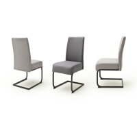MCA Schwingstuhl Esteli anthrazit 2er-Set Gestell schwarz ETSS31AN