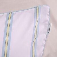 TOM TAILOR Bettwäsche 135x200 weiß hellbau gestreift Satin MIG 8008050