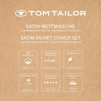 TOM TAILOR Bettwäsche 135x200 weiß lila gestreift Satin MIG 8006050