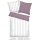 TOM TAILOR Bettwäsche 135x200 weiß lila gestreift Satin MIG 8006050