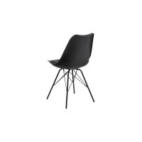 Actona Stuhl Eris schwarz PU Kunstleder matt Füße Stahl schwarz matt 78146