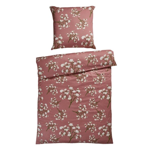Grund Bettwäsche 135x200  rose Gypsophila Motiv S0025-408217147