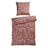 Grund Bettwäsche 135x200  rose Gypsophila Motiv...