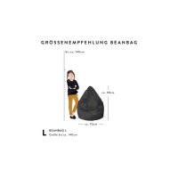 Magma Sitzsack Fluffy L Hearts rosefarbener Plüschbezug  ca. 120 Liter 35340-051