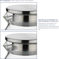 Kela Kanne Luna Edelstahl Borosilikatglas 1,75 Liter Durchm. 12 cm 12536 Universalkanne