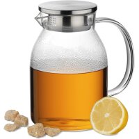 Kela Kanne Luna Edelstahl Borosilikatglas 1,75 Liter Durchm. 12 cm 12536 Universalkanne