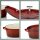 Kela Bräter  28 cm rund 3,2 Liter rot beige Calido Gusseisen 11938 flach