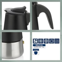 Kela Espressobereiter 6 Tassen Ferrara Edelstahl 300 ml...