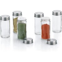 Kela Gewürzgläser Gewürzstreuer 6-teilig Fidelis Glas Edelstahl 70 ml 2,5 + 5 mm 10859