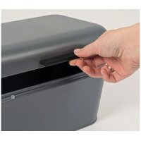 kela Brotkasten Frisca grau Metall  - ca.  30 x 18 cm 12844