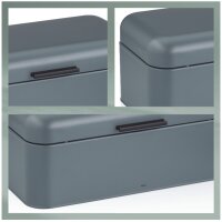 kela Brotkasten Frisca grau Metall  - ca.  30 x 18 cm 12844