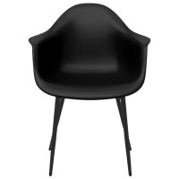 Stuhl Esszimmerstuhl Schwarz PP Kunststoff Schalensitz...