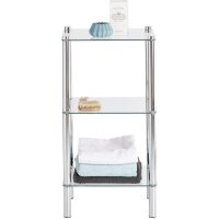 Kela Regal Glas 3 Etagen silber 40 x30 x 76 cm Lars 18100