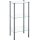 Kela Regal Glas 3 Etagen silber 40 x30 x 76 cm Lars 18100