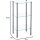 Kela Regal Glas 3 Etagen silber 40 x30 x 76 cm Lars 18100