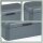 kela Brotkasten Frisca grau Metall  - ca.  45 x 22 cm 12840