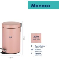 kela Kosmetikeimer Monaco rosa 17cm 3l 20525 altrosa