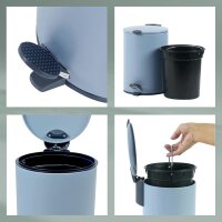 kela Kosmetikeimer Mats blau 17 cm 3l Silent Close 23611