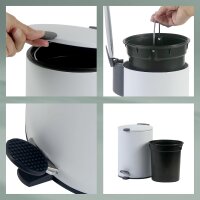 kela Kosmetikeimer Mats weiß 17 cm 3l Silent Close 23613 weiß matt