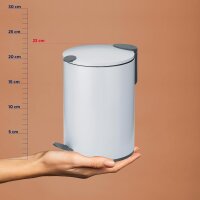 kela Kosmetikeimer Mats weiß 17 cm 3l Silent Close 23613 weiß matt