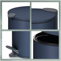 kela Kosmetikeimer Mats blau 17 cm 3l Silent Close 23657 tiefseeblau