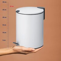 kela Kosmetikeimer Mats weiß 20,5 cm 5l Silent Close 23701 weiß matt