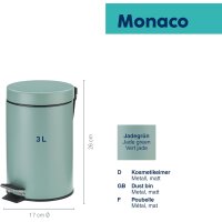 kela Kosmetikeimer Monaco grün17cm 3l 24287 jadegrün