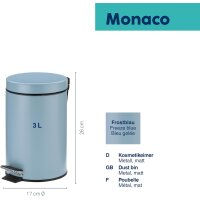 kela Kosmetikeimer Monaco blau17cm 3l 24290 frostblau