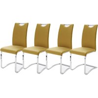 MCA Schwingstuhl Paulo Curry 4er-Set Kunstleder &...