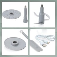 kela Zerkleinerer elektrisch Mixer grau 800 ml Split mit Ladekabel 10130