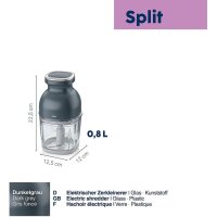 kela Zerkleinerer elektrisch Mixer grau 800 ml Split mit Ladekabel 10130