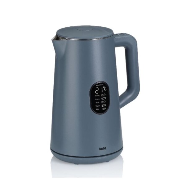 kela  Wasserkocher Santos 1,5 L dunkelgrau LED-Display 10135