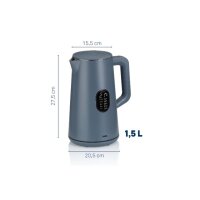 kela  Wasserkocher Santos 1,5 L dunkelgrau LED-Display 10135